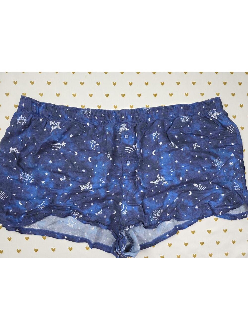 Victorias Secret PINK Moon Stars XXL 2XL Sleep Shorts Boxers Pajama Bottoms
